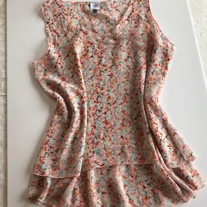 CABI BELLA FLORAL PRINT TOP M